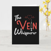 Flebotomist De ader Whisperer Flebotomie Gift Kaart (Gele Bloem)