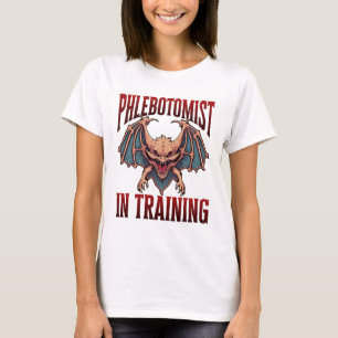 Flebotomist in opleiding Funny Student Vleermuis T-shirt