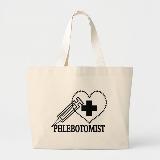 FLEBOTOMIST - MEDISCHE SYRINGE GROTE TOTE BAG (Voorkant)