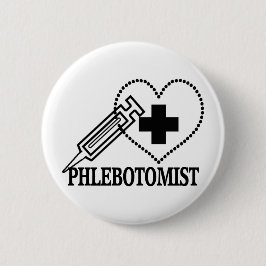 FLEBOTOMIST - MEDISCHE SYRINGE RONDE BUTTON 5,7 CM