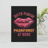 Flebotomist Phlebotomie Lips Blood Gi Kaart (Staand voorkant)