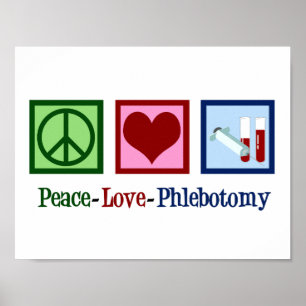 Flebotomist Vrede Liefde Flebotomie Kantoor Poster