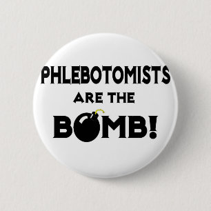Flebotomisten zijn de bommel! ronde button 5,7 cm