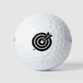 Flèche atteint une cible ronde Balles de golf (Devant)
