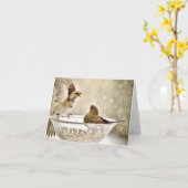 Flèche avec message - Carte vierge (Fleur jaune)