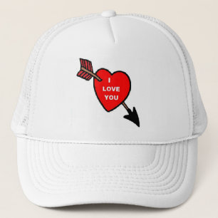 Flèche casquette Tru Coeur Rouge, Je T'Aime
