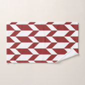 Flèche Chevron Gras Deux Tons Blancs Rouge (Serviette à main)