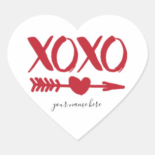 Flèche coeur XOXO Stickers personnalisés