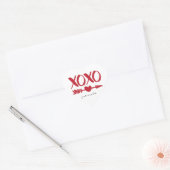 Flèche coeur XOXO Stickers personnalisés (Enveloppe)