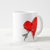 FLÈCHE CUPID 20 0z. Jumbo Mug (Devant droit)