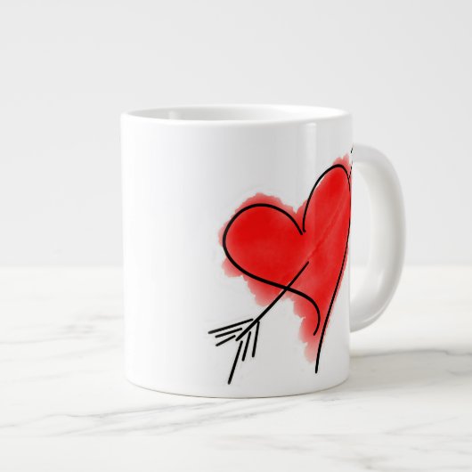 FLÈCHE CUPID 20 0z. Jumbo Mug (Devant droit)