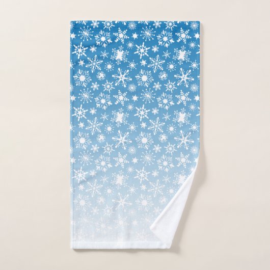 Flèche de neige à gradient bleu (Serviette à main)