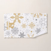 Flèche de neige en or et gris en Arrière - plan bl (Serviette à main)