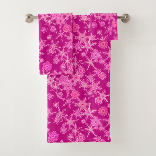 Flèche De Neige Géométrique Moderne, Rose Fuchsia (En situation)