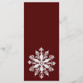 Flèche de neige minimaliste | Menu Mariage rouge (Dos)