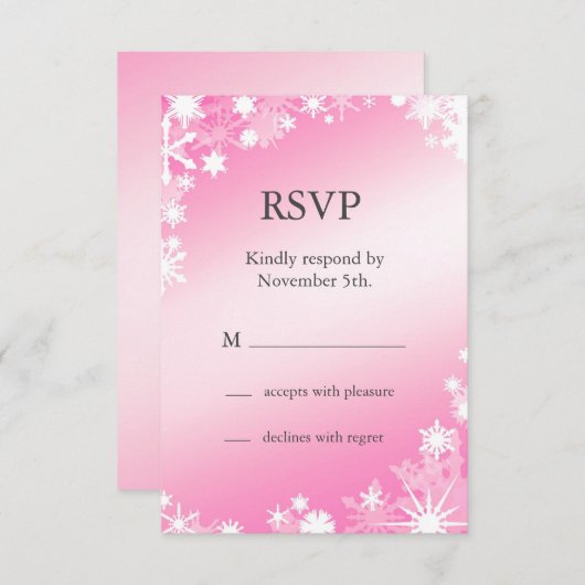 Flèche de neige rose souple RSVP (Devant / Derrière)