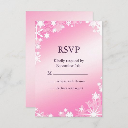 Flèche de neige rose souple RSVP 2 (Devant / Derrière)