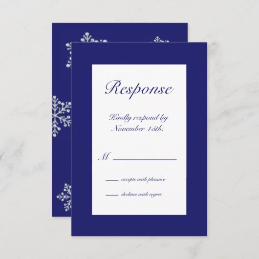 Flèche de neige RSVP indigo hiver (Devant / Derrière)