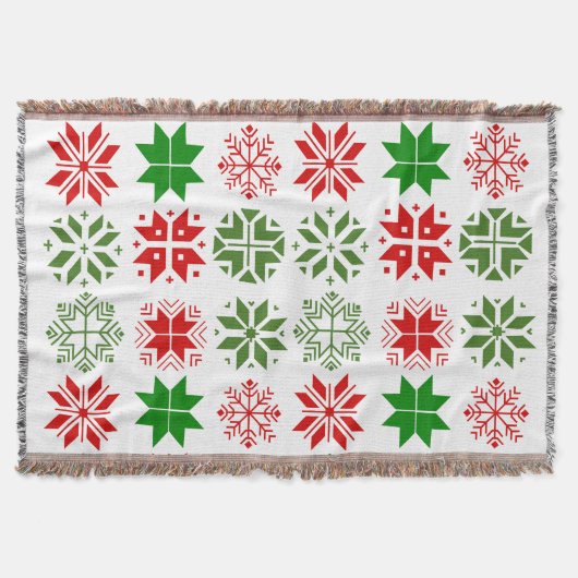 Flèche de neige scandinave Jetez une couverture (Devant)