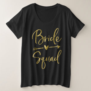Flèche de script or VNeck Faux Bride Squad Plus