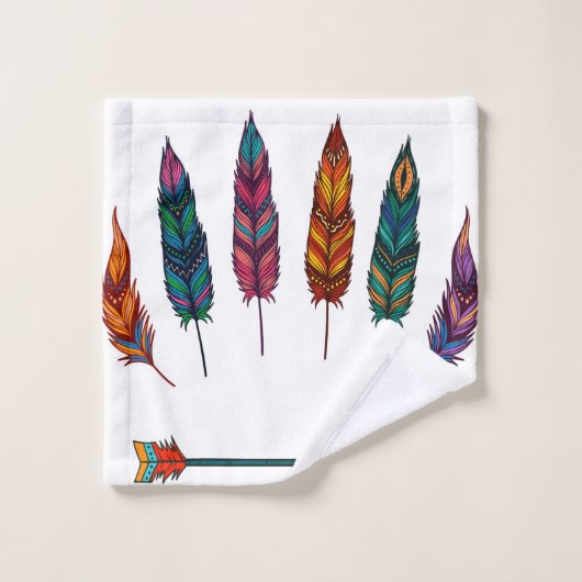 flèche et plumes (Gant de toilette)