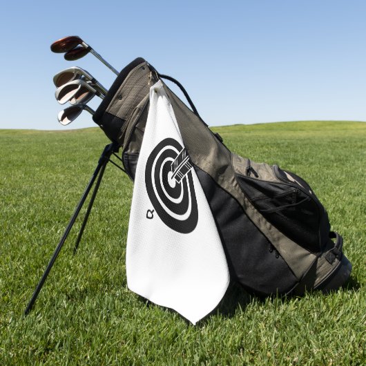 Flèche frappant une cible ronde Serviettes de golf (Vert)
