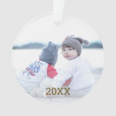 Flèche-neige Gold 2 face Photo de Noël (devant)