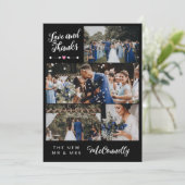 Flèche noire rose Photo Collage Amour Merci Mariag (Debout devant)