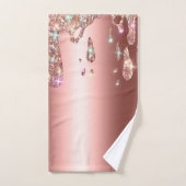 Flèche or Rose | Parties scintillant de diamant su (Serviette à main)