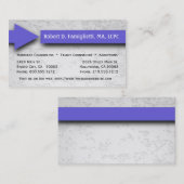 Flèche pourpre conseillant la carte d'entreprise (Devant / Derrière)