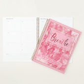 Flèche rose de message personnalisée et coupe doré (Devant avec enveloppe)