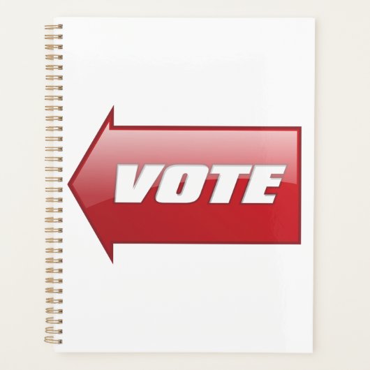 Flèche rouge en gras Signer campagne électorale Vo (Devant)