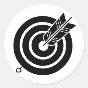 Flèche sur la cible ronde Stickers & Étiquettes