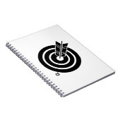 Flèche sur une cible ronde Carnets & Journaux (Côté Droit)