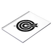 Flèche sur une cible ronde Carnets & Journaux (Côté gauche)