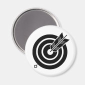 Flèche sur une cible ronde Magnets (Recto/Verso)