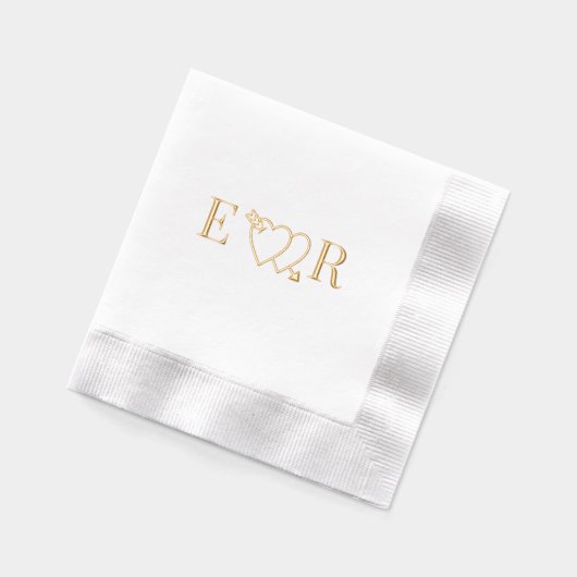 Flèche Tru Double Coeur Couple 2 Monogramme initia (Gauche)