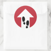 Flèche vers l'avant avec Empreintes Sticker direct (Sac)