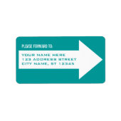 Flèche vers le Étiquette de adresse de transfert (Devant)