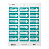 Flèche vers le Étiquette de adresse de transfert (Feuille entière)