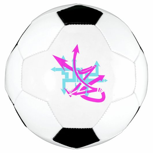 Flèches Abstraites balle de soccer (Devant)
