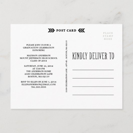 Flèches aztèques | Invitation de carte postale (Dos)