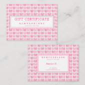 Flèches aztèques roses Imprimer Certificat cadeau (Devant / Derrière)