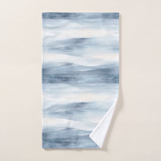 Flèches blanches bleues (Serviette à main)