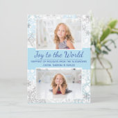 Flèches blanches/bleues 2 Photos - Carte de Noël (Debout devant)