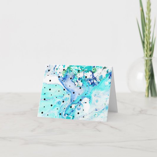 Flèches bleues avec carte pour notes pois (Devant)
