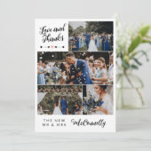 Flèches Coeur Photo Collage Amour & Merci Mariage (Debout devant)