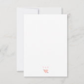 Flèches Cœur Rose - Invitation Mariage & Réception (Dos)