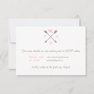 Flèches Cœur Rose - RSVP