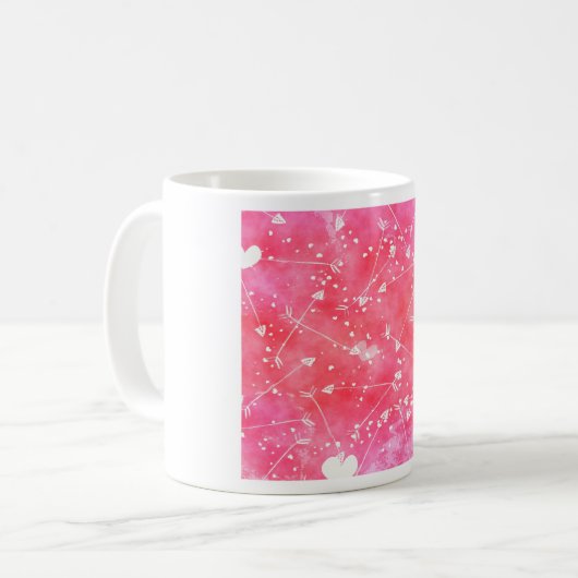 Flèches Coeurs Mug (Devant gauche)